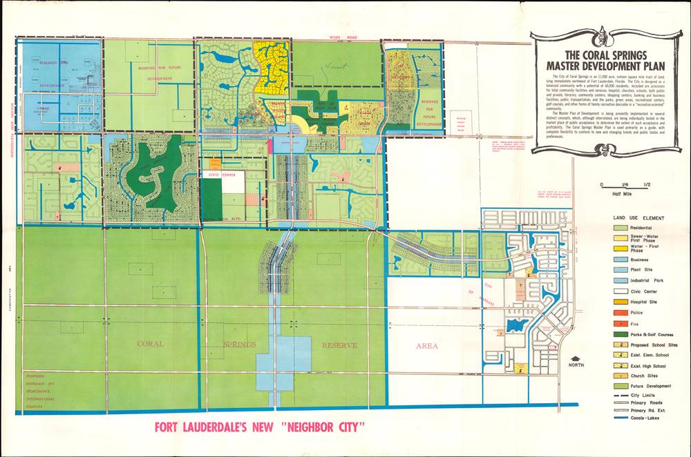 The Coral Springs Master Development Plan. Geographicus Rare Antique Maps