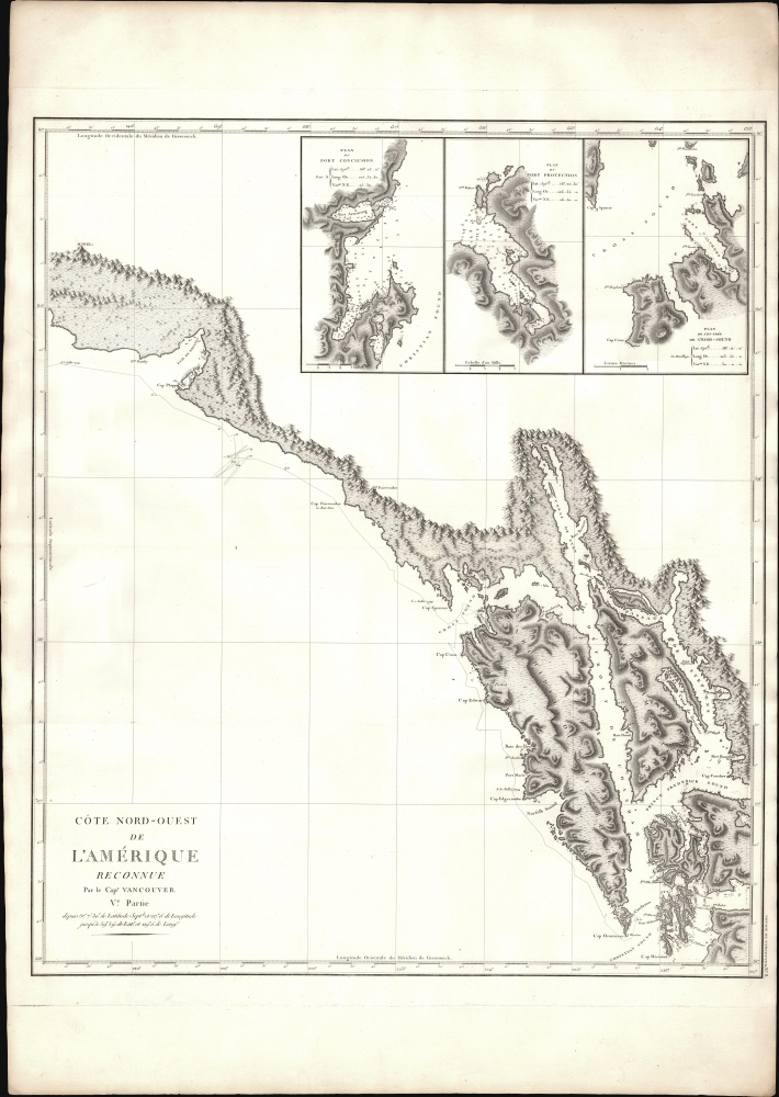 1799 Vancouver Map of Sitka, Alaska, and Environs