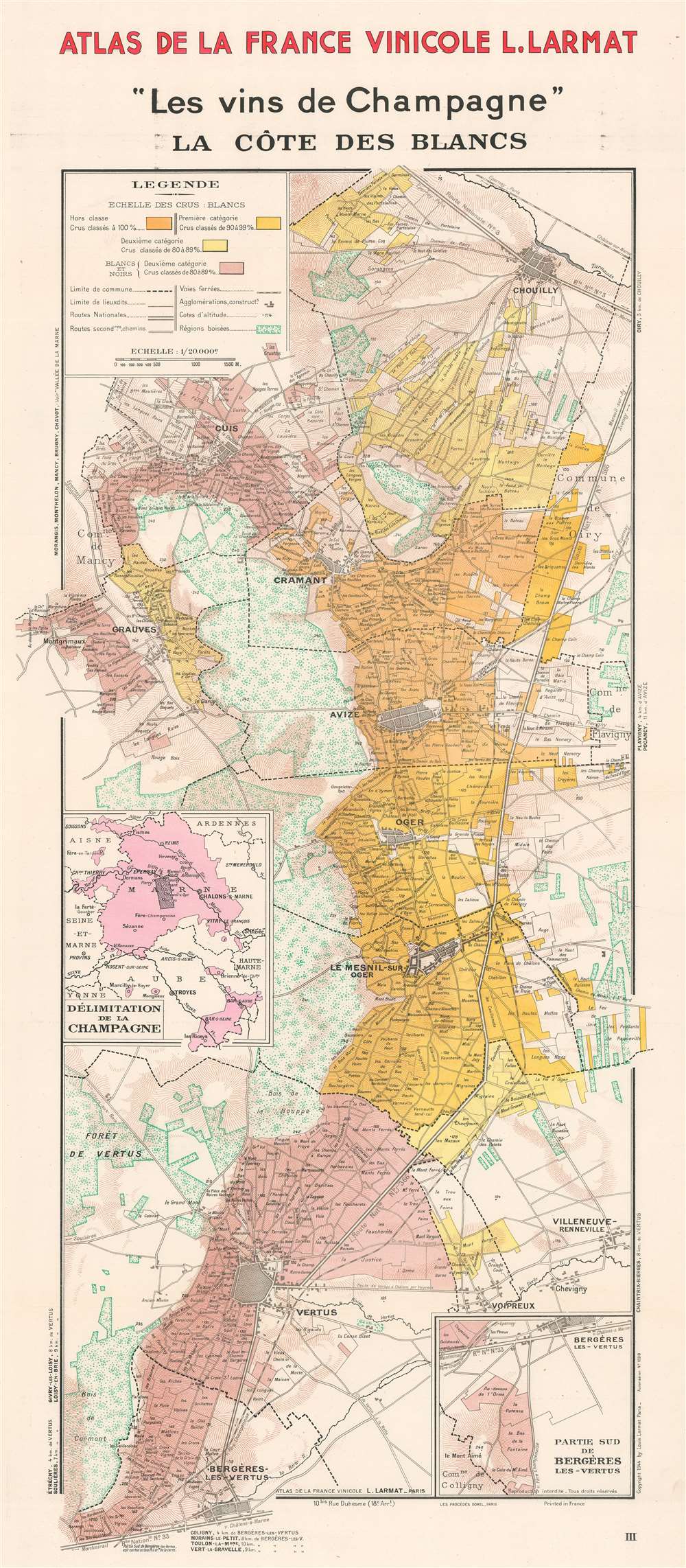 Les Vins De Champagne La Cote Des Blancs Geographicus Rare Antique Maps