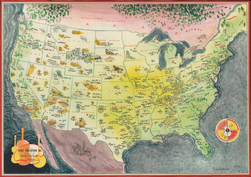 [Country Western Map of America.] - Main View