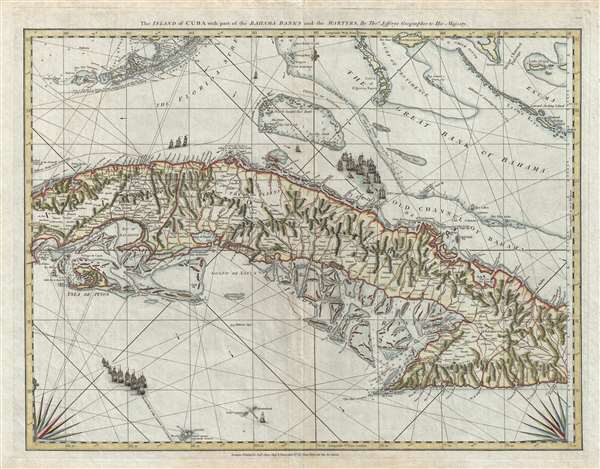 The Island of Cuba with part of the Bahama Bank and the Martyrs. - Main View