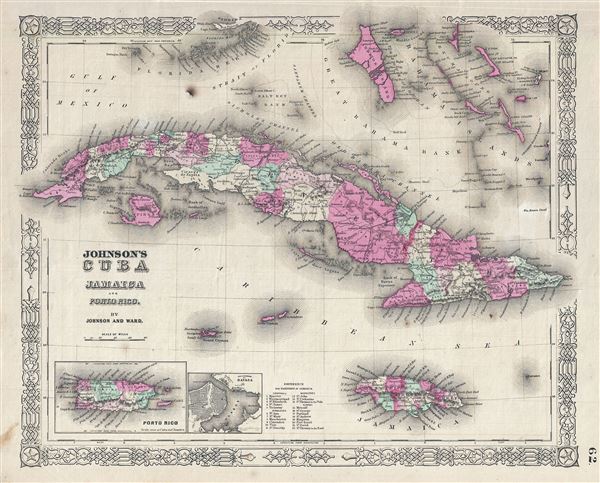Johnson's Cuba Jamaica and Porto Rico. - Main View