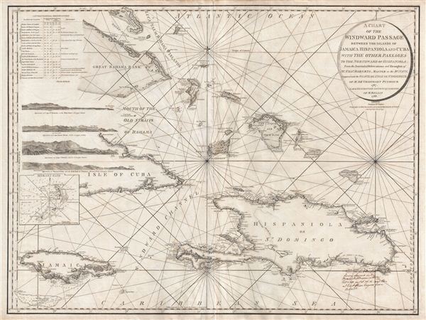 A Chart of the Windward Passage Between the Islands of Jamaica Hispaniola and Cuba with the other Passages to the Northwest of Hispaniola. - Main View