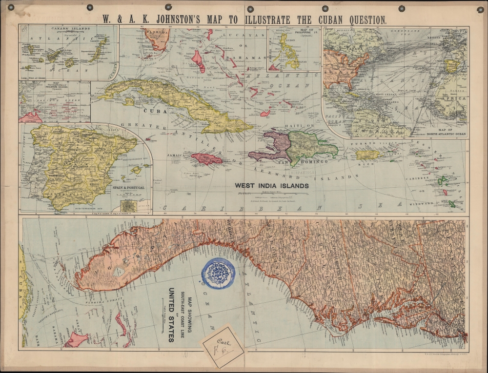 W. and A.K. Johnston's Map to illustrate the Cuban question. - Main View
