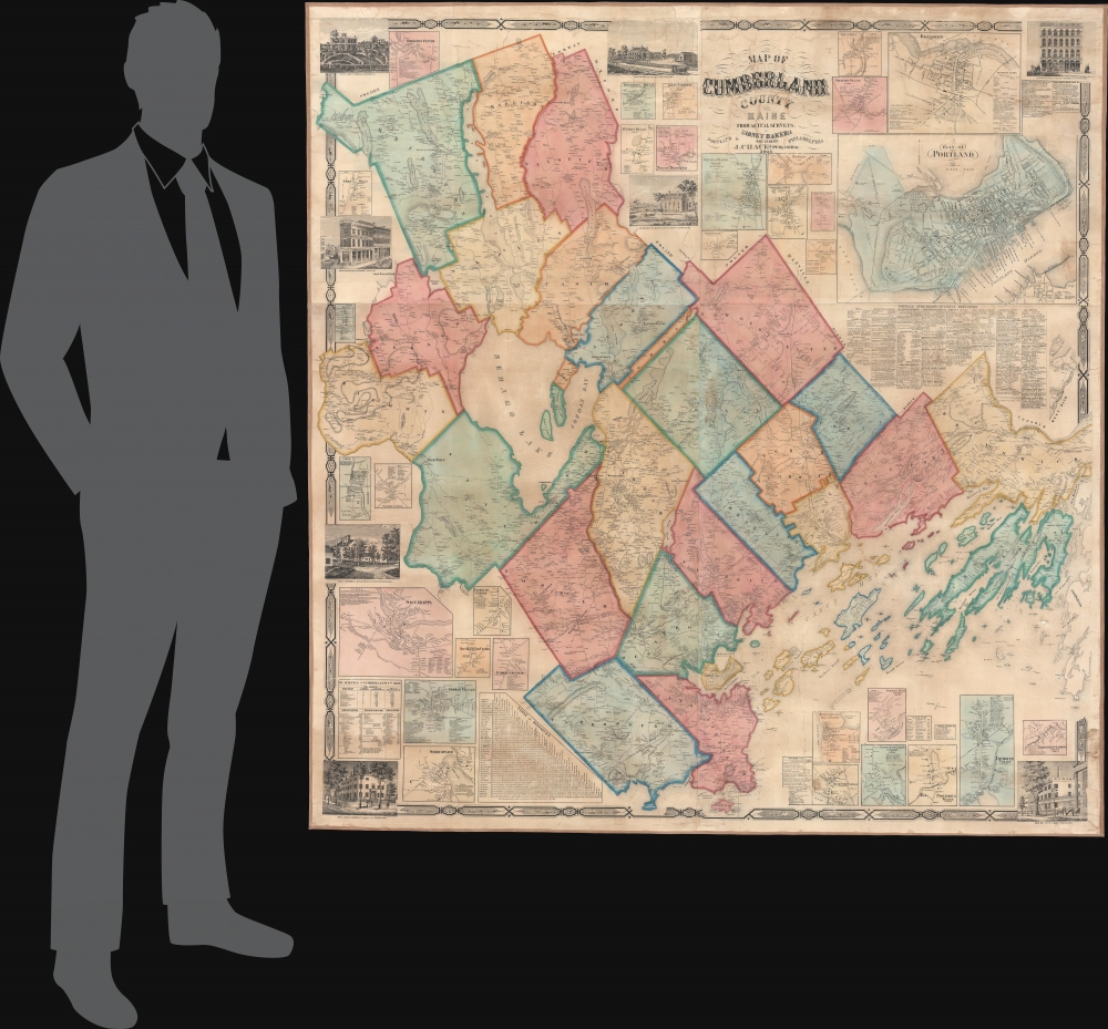 Map of Cumberland County Maine from actual surveys. - Alternate View 1