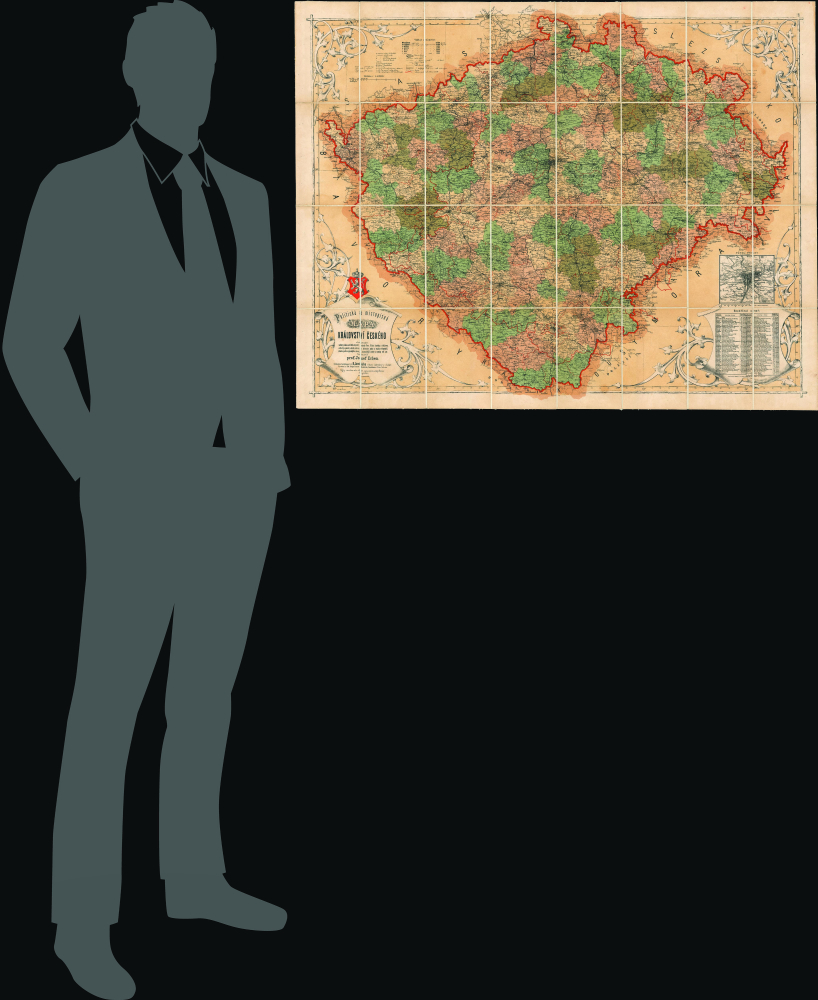 Politická a Místopiśná Mapa Kráovství Českého. - Alternate View 1