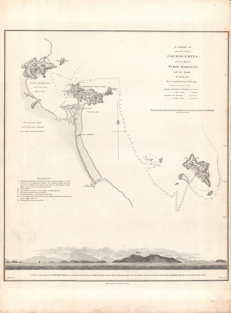 A Chart of part of the Coast of Cochin-China including Turon Harbour and the Island Callao. - Main View