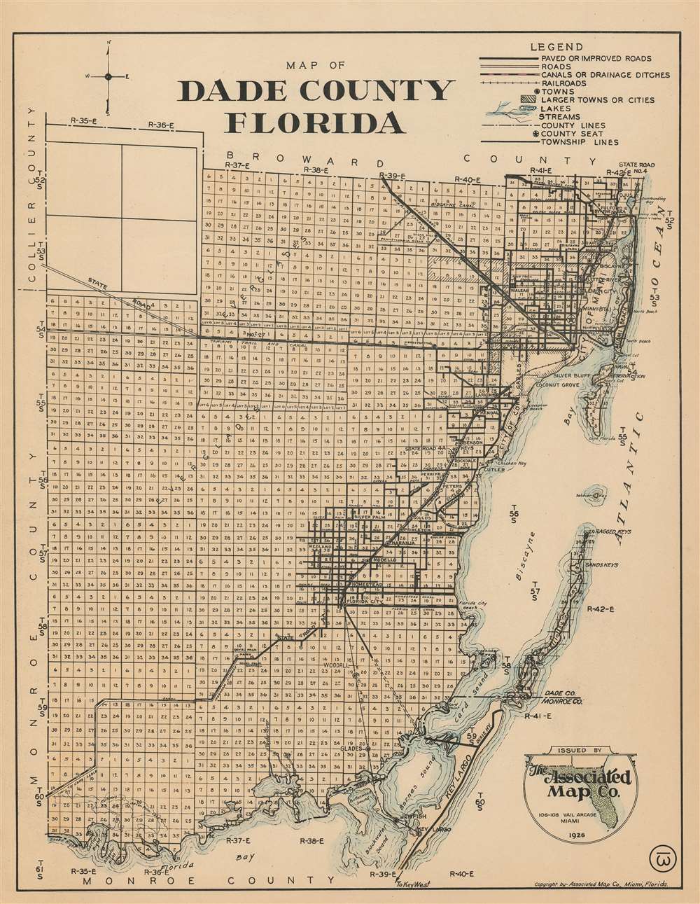 Map of Dade County Florida - Main View