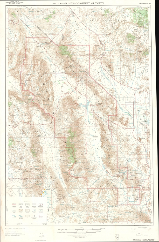 Death Valley National Monument and Vicinity California-Nevada. - Main View