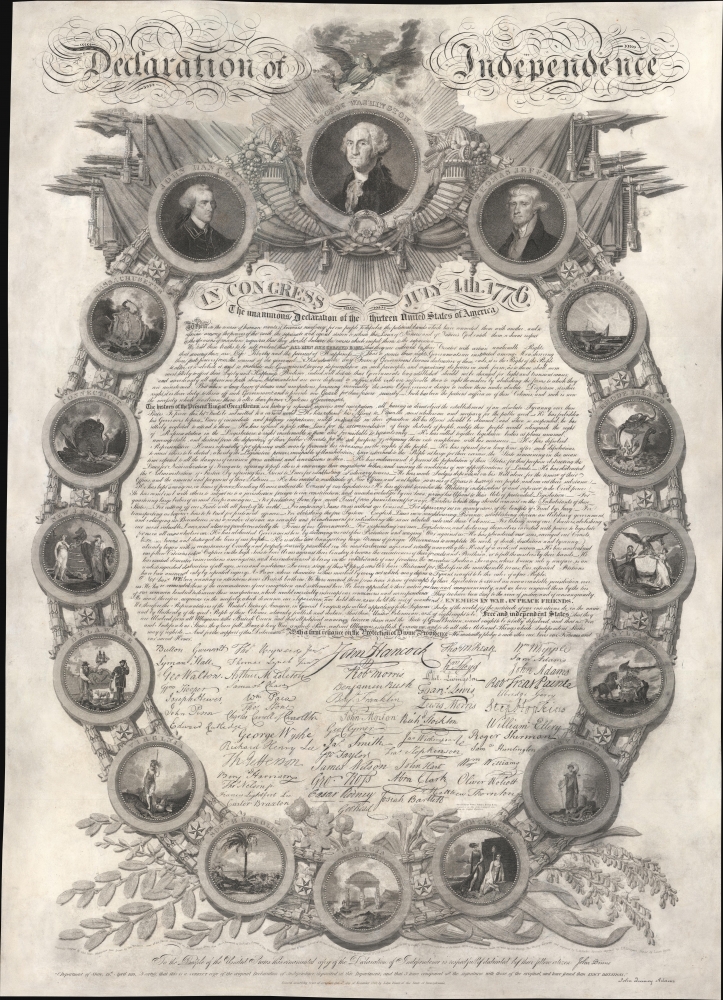 In Congress July 4th. 1776. The Unanimous Declaration of the thirteen United States of America. - Main View