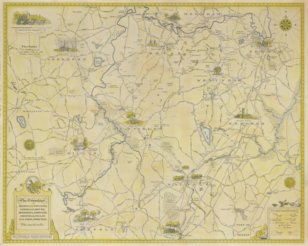 The Townships of Dedham, Westwood, Needham, Dover, Sherborn, Norwood, Medfield, Millis, Walpole, Norfolk, Massachusetts. - Main View