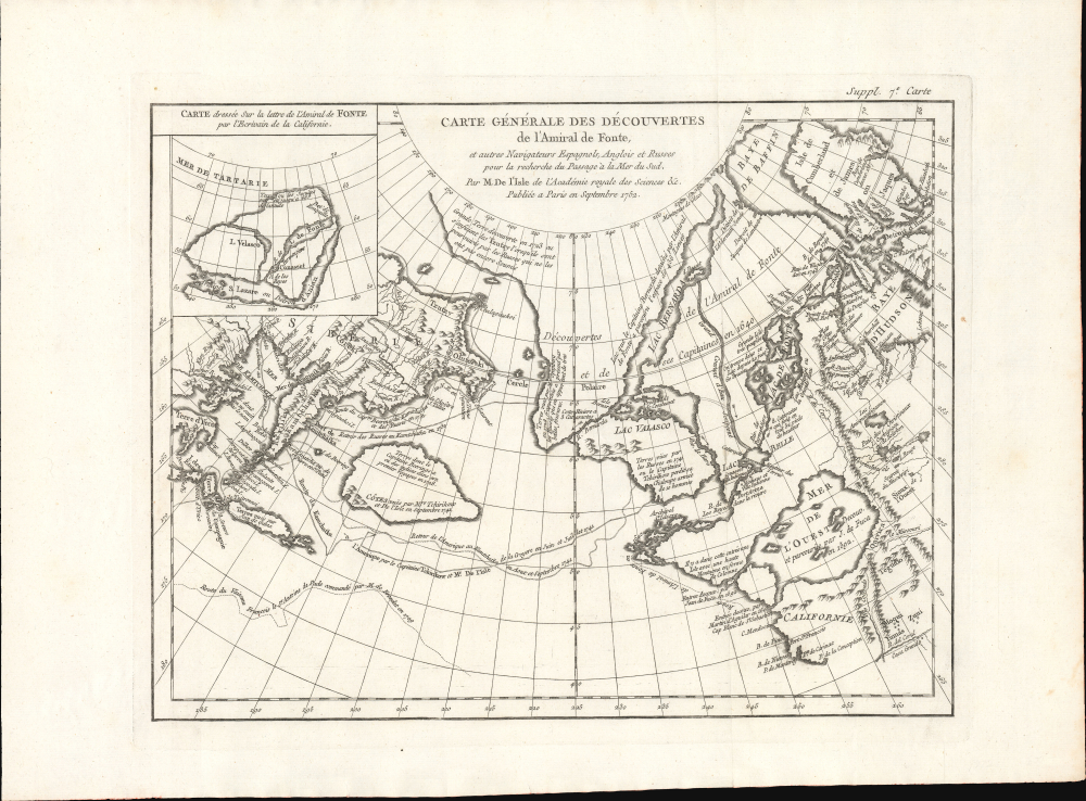 1772 Vaugondy and Diderot Map of the Pacific Northwest and the Northwest Passage