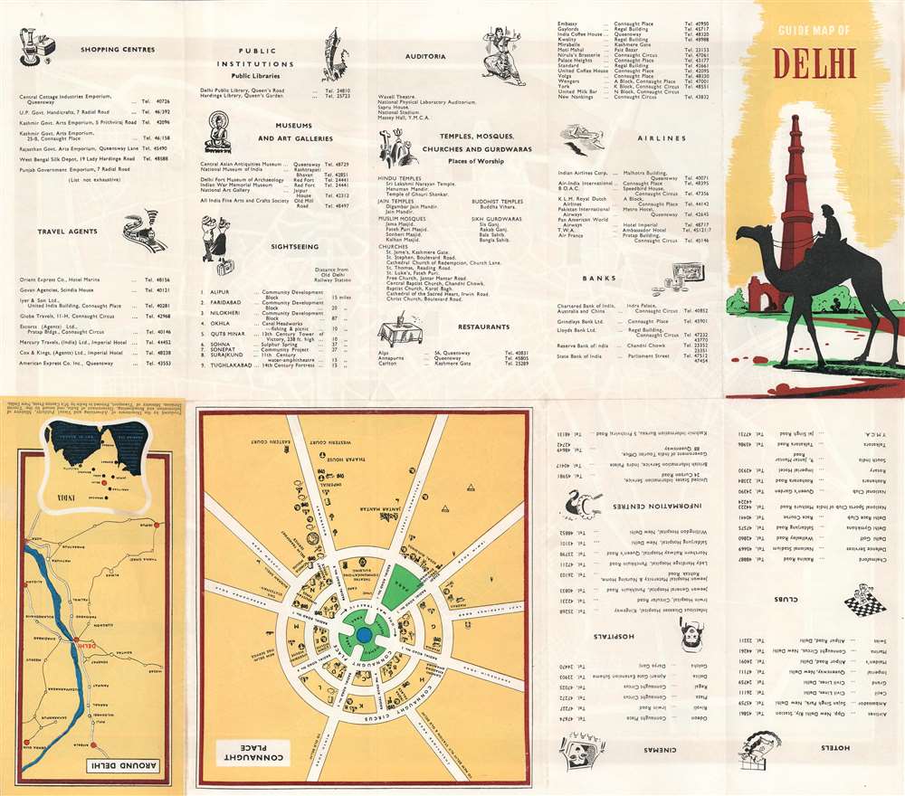 Guide Map of Delhi. Delhi The Capital City. - Alternate View 1