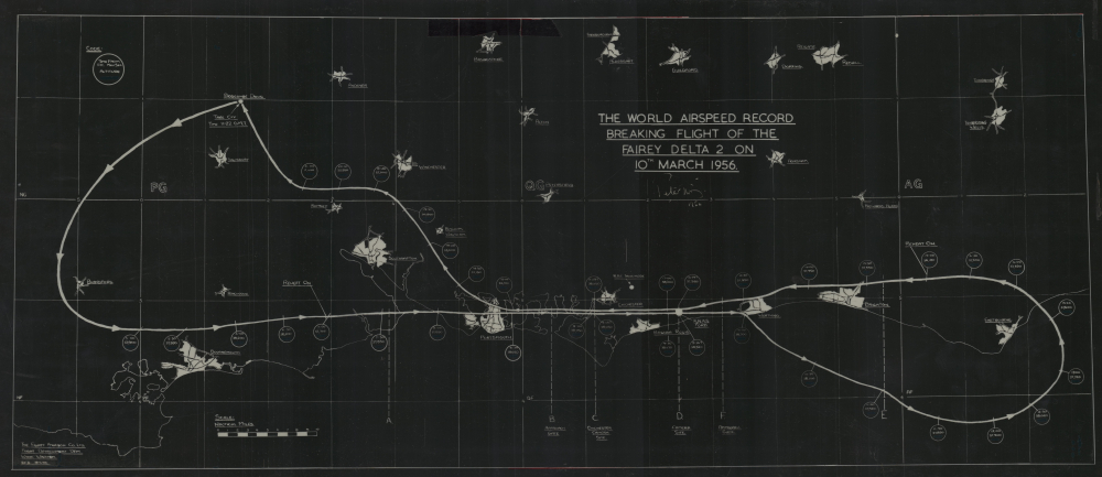 The World Airspeed Record Breaking Flight of the Fairey Delta 2 on 10th March 1956. - Alternate View 2