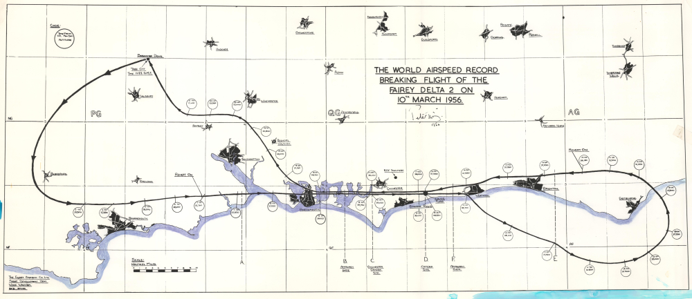 The World Airspeed Record Breaking Flight of the Fairey Delta 2 on 10th March 1956. - Alternate View 3