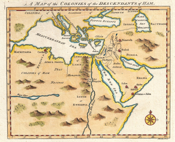 A Map of the Colonies of the Descendants of Ham - Main View