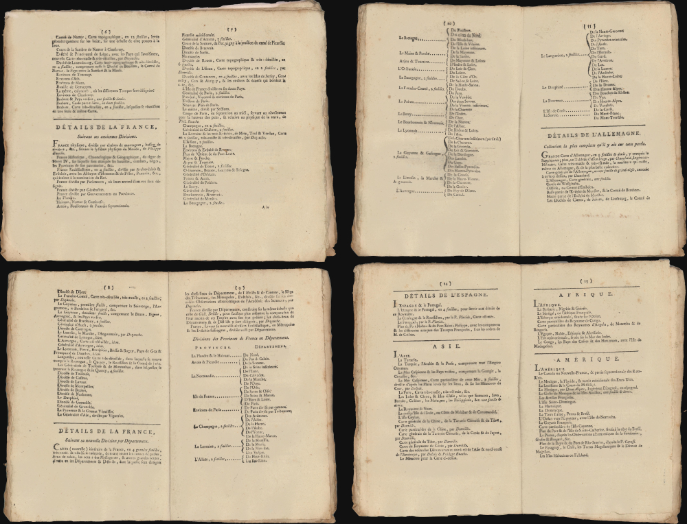 Catalogue des Cartes et Ouvrages Géographique de Guillme Delisle et Philpe Buache, Premier Géographes de l'Académie des Science, De ceux des Sieurs Dezauche, Jaillot et Autres Auteurs, Lesquels composent les Fonds Géographique du Sr. Dezauche, Successeur des Sieurs Delisle et Buache, Ainsi Que le Catalogue général des Cartes de la Marine Dont il a seul l'entrepôt général. - Alternate View 1