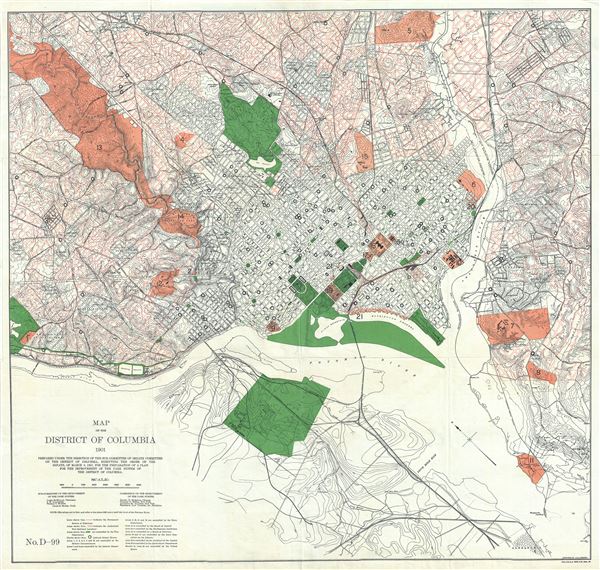 Map of the District of Columbia. - Main View