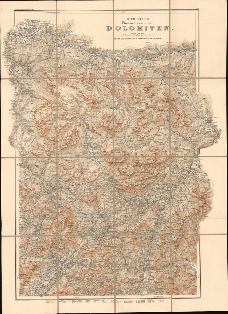 G. Freytag's Übersichtskarte der Dolomiten. Blatt 2. - Main View