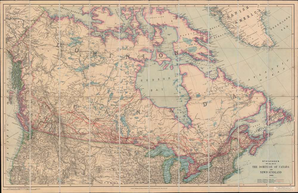 Stanford's General Map of the Dominion of Canada and Newfoundland. - Main View