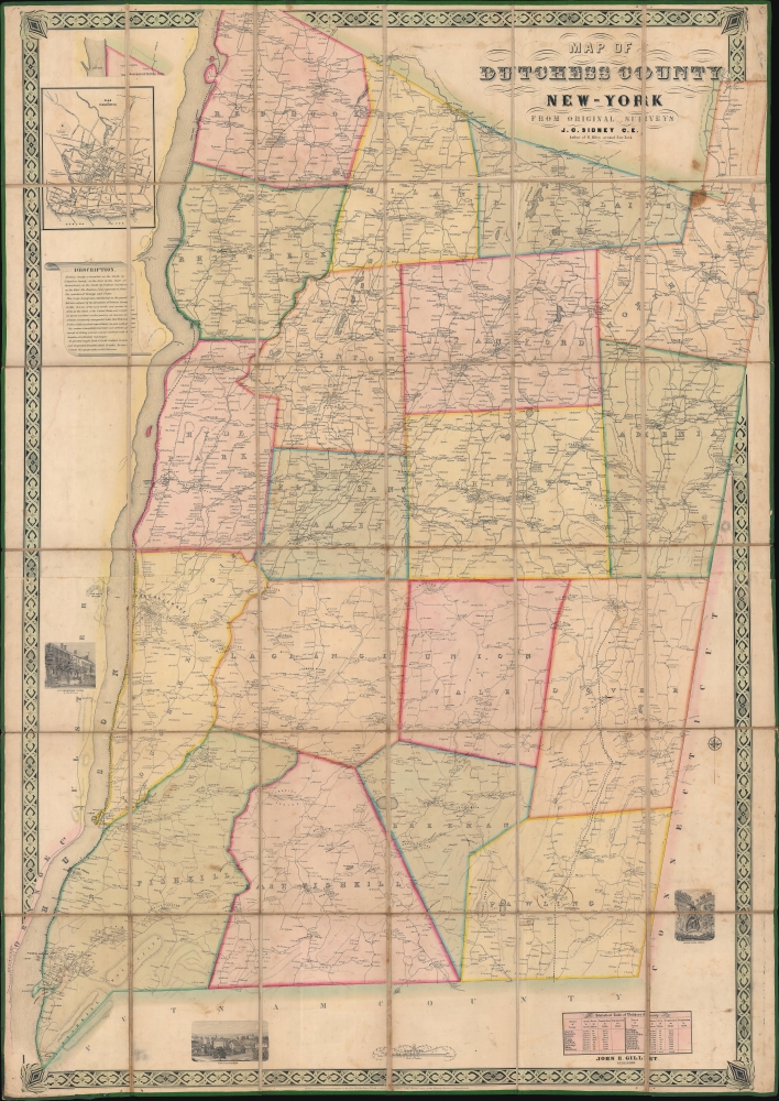 Map of Dutchess County New-York From Original Surveys. - Main View