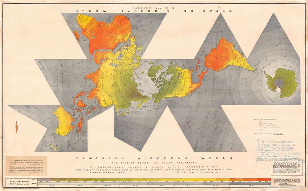 Dymaxion Airocean World. The Raleigh Edition of Fuller Projection. - Main View