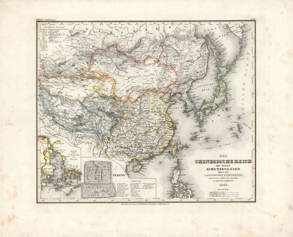 Chinesische Reich mit seinen Schutzstaaten nebst dem Japanischen Inselreiche. - Main View