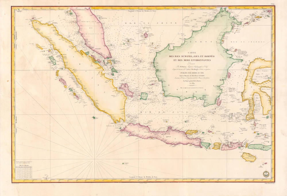 Carte des Iles Sumatra, Java et Borneo et des mers Environnantes... - Main View