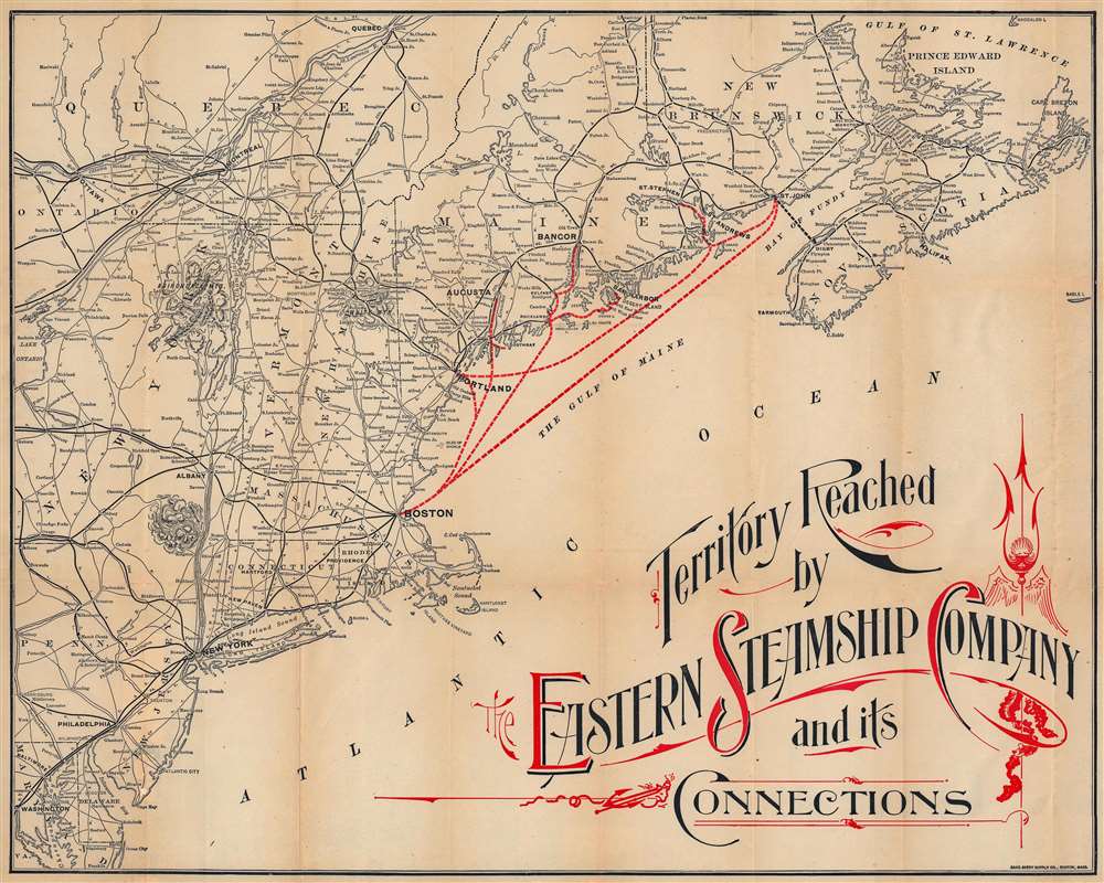 Territory Reached by the Eastern Steamship Company and its Connections. - Main View
