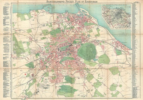 Bartholomew's Pocket Map of Edinburgh. - Main View
