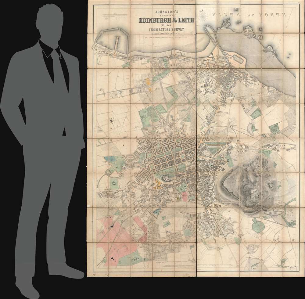 Johnston's Plan of Edinburgh and Leith in 1869. - Alternate View 1