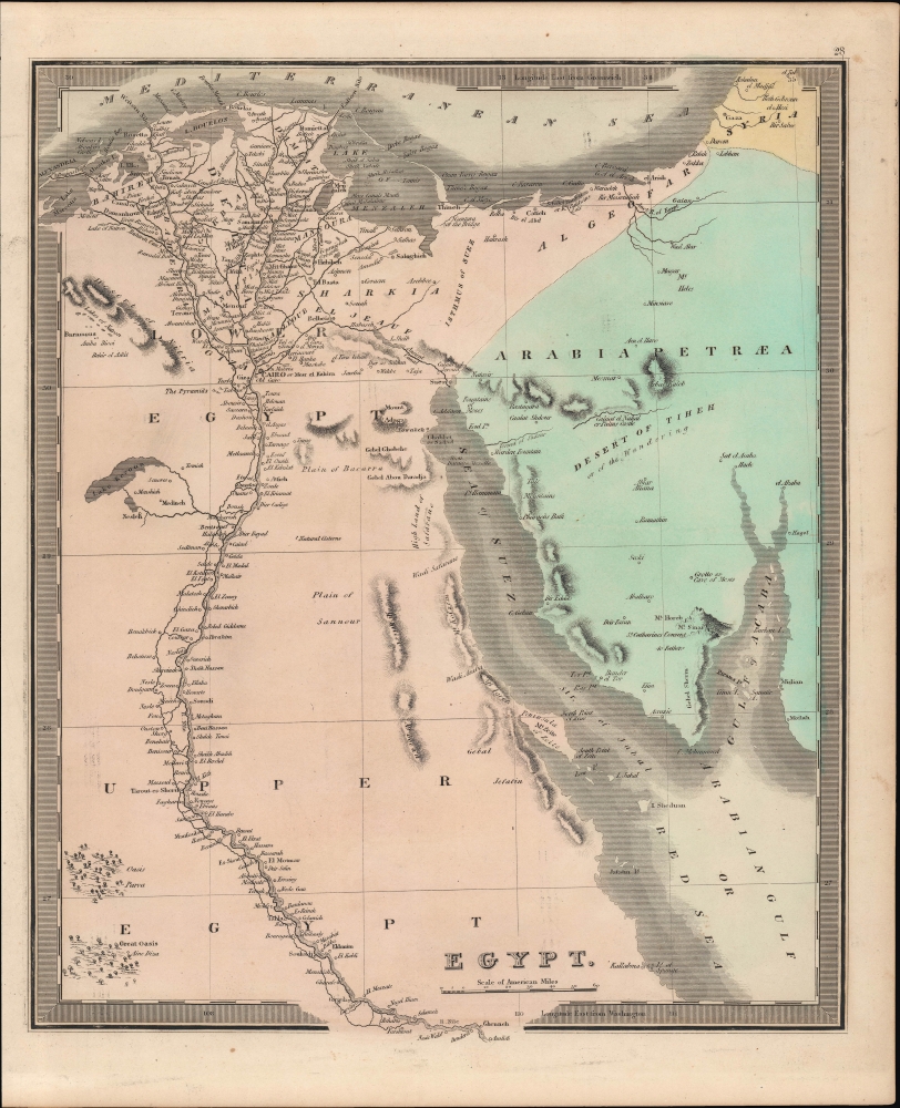 1849 Greenleaf Map of Egypt