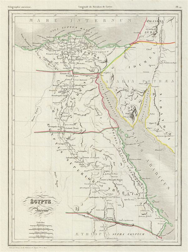 1843 Malte-Brun Map of Ancient Egypt