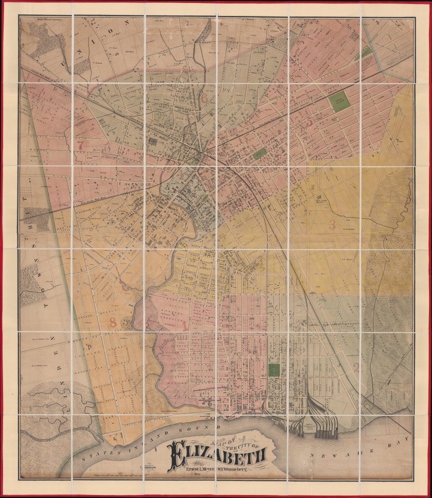 Map of the City of Elizabeth. - Main View