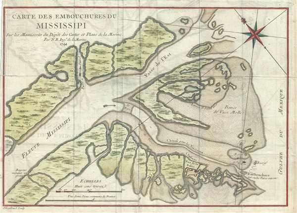 Carte des Embouchures du Mississipi. - Main View