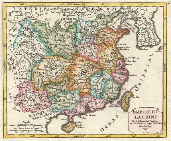 Empire De La Chine Par Le Sr Robert De Vaugondy Fils De Mr Robert 