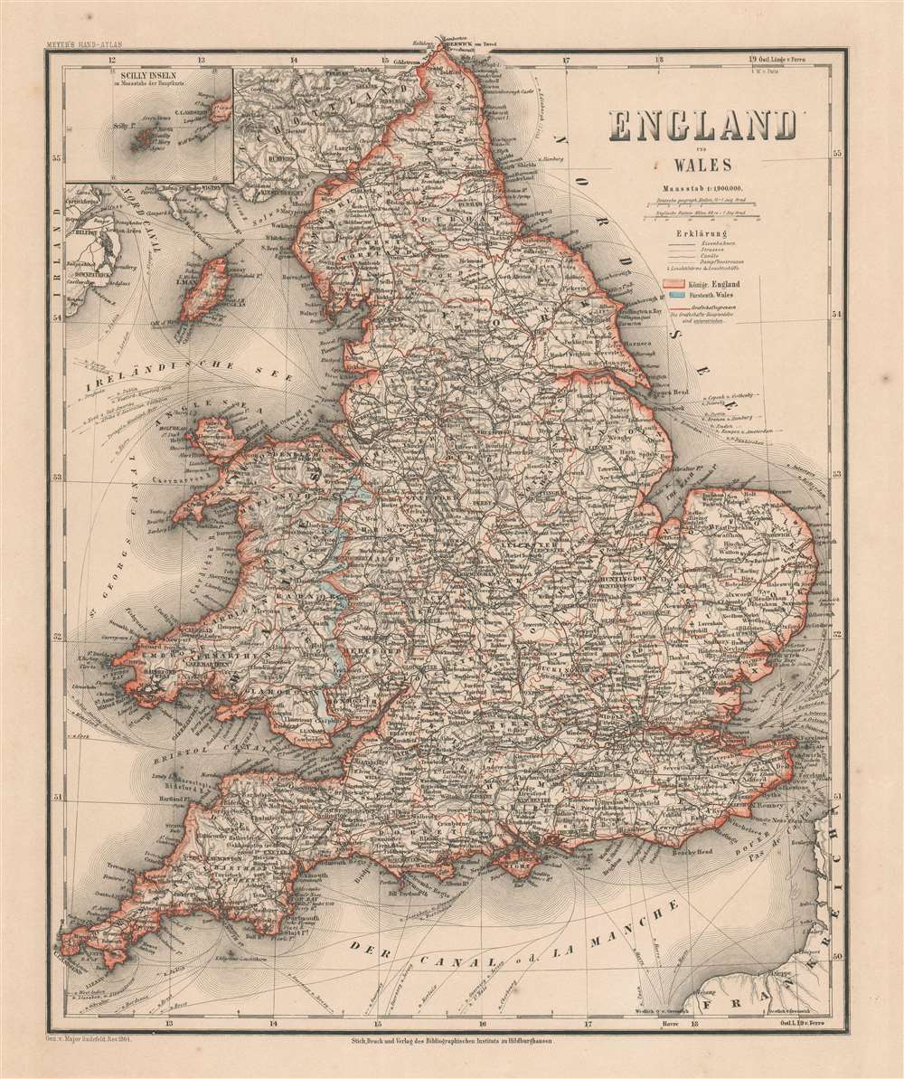 1864 Meyer Map of England and Wales