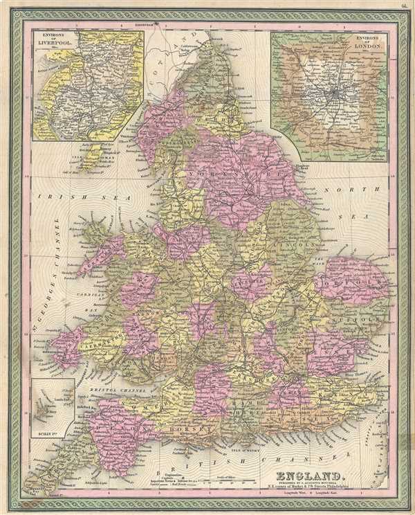 1849 Mitchell Map of England