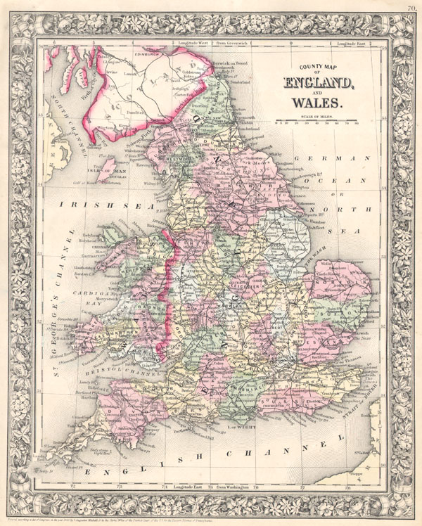 County Map of England, and Wales. - Main View
