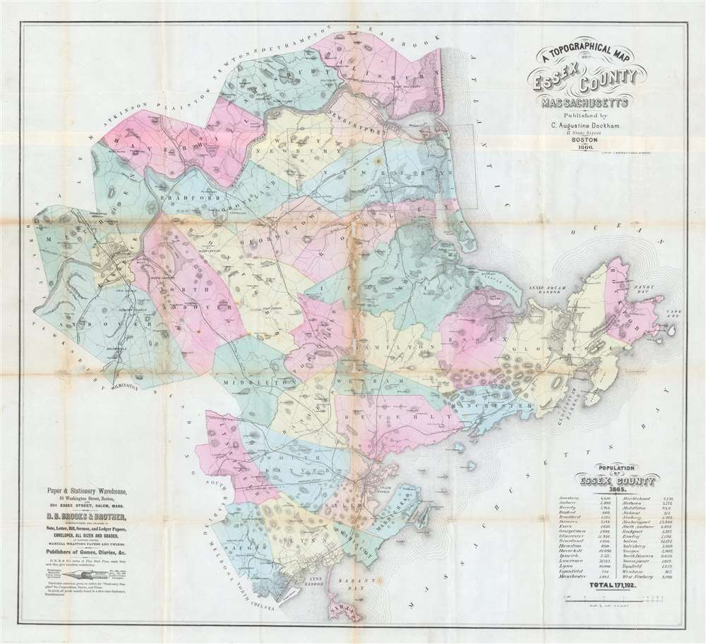 A Topographical Map of Essex County, Massachusetts. - Main View