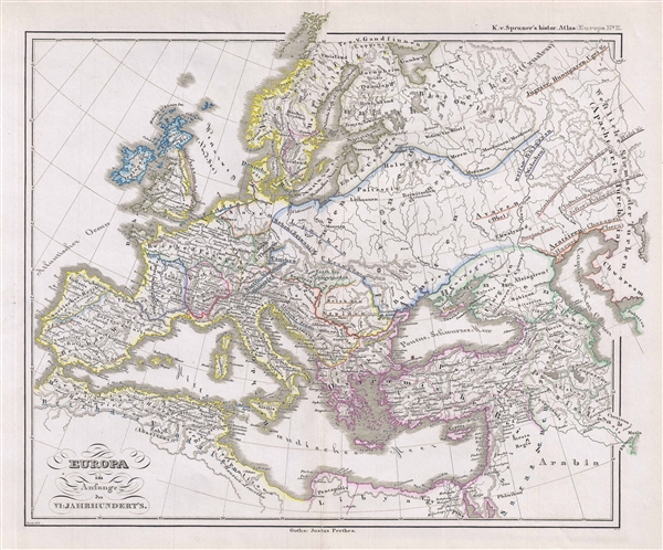 Europa im Anfange des VI Jahruhundert's. - Main View