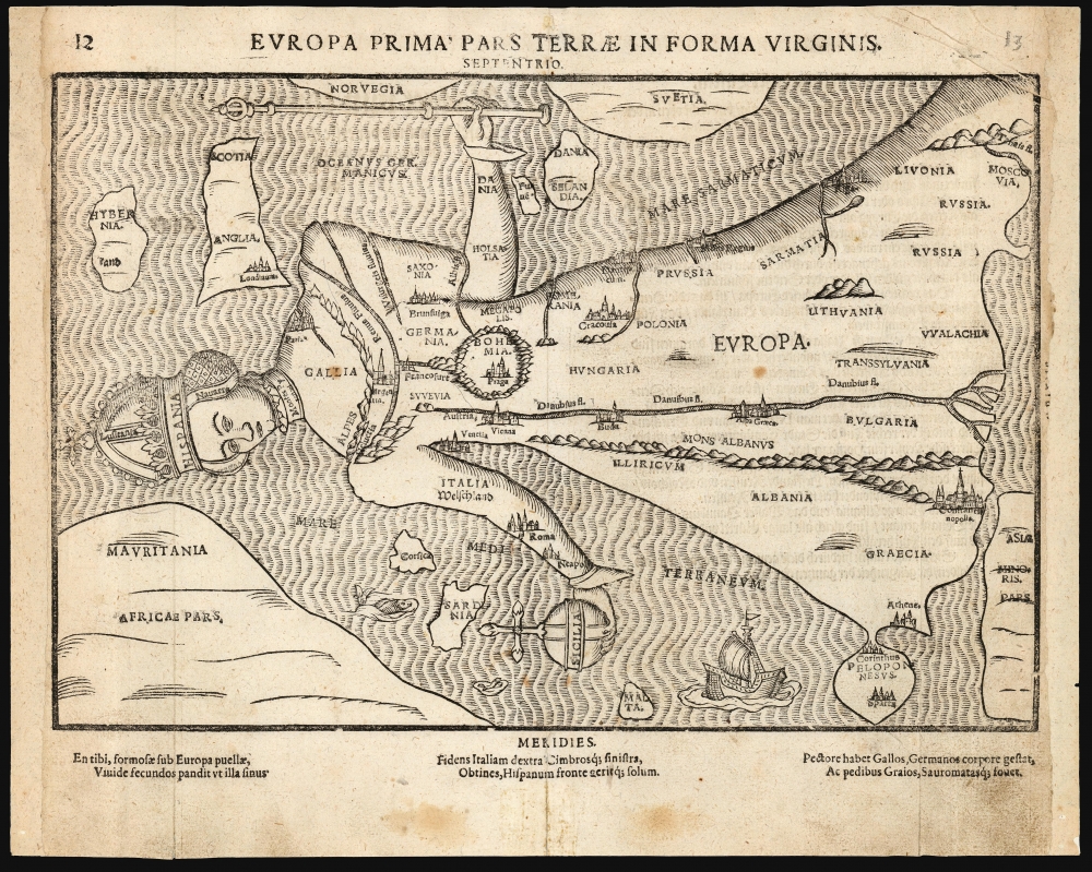 Europa Prima Pars Terrae In Forma Virginis. - Main View