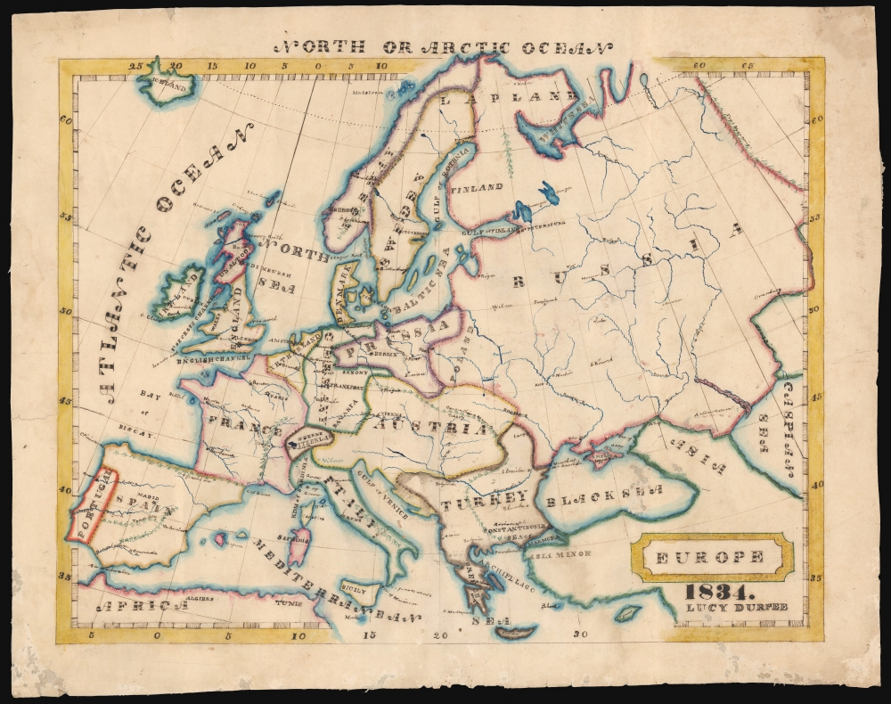 Europe 1834. Lucy Durfee. - Main View