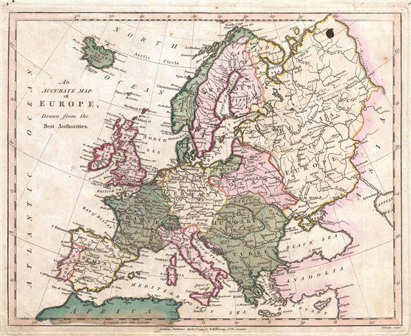 1794 Wilkinson Map of Europe