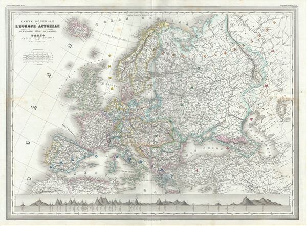 Carte Generale de Europe Actuelle. - Main View