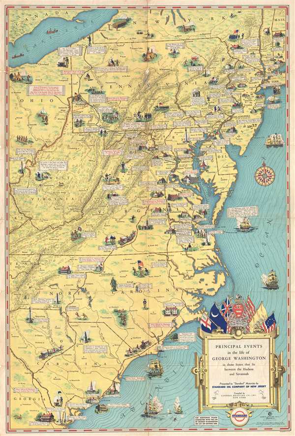 Principal Events in the life of George Washington in this States that lie between the Hudson and Savannah. - Main View