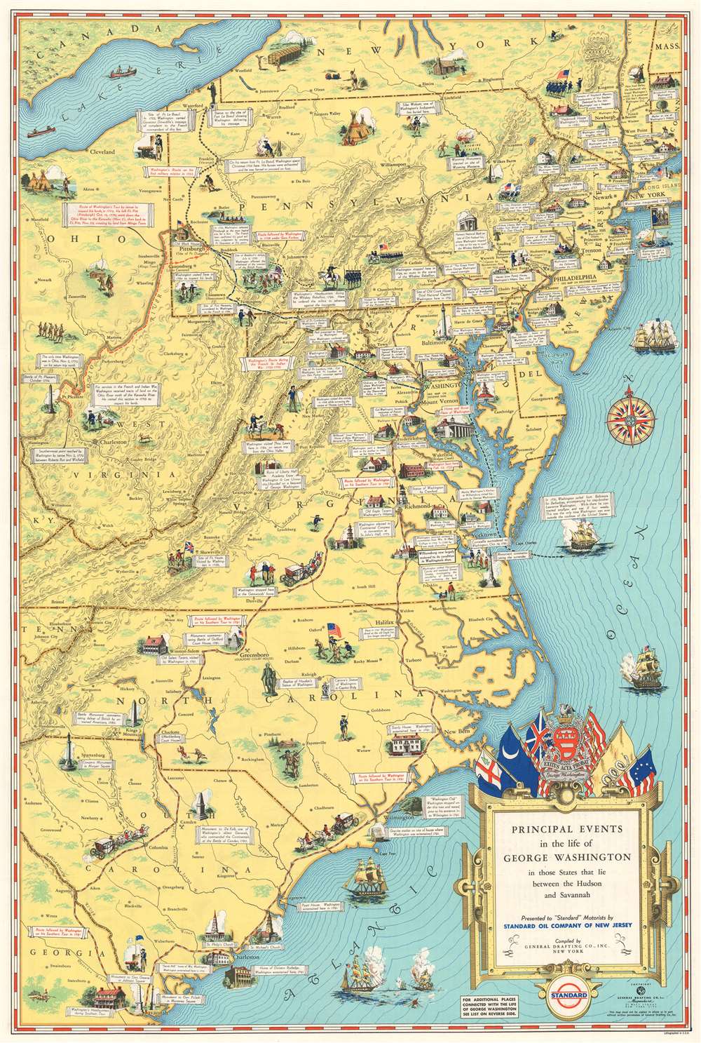 Principal Events in the life of George Washington in this States that lie between the Hudson and Savannah. - Main View