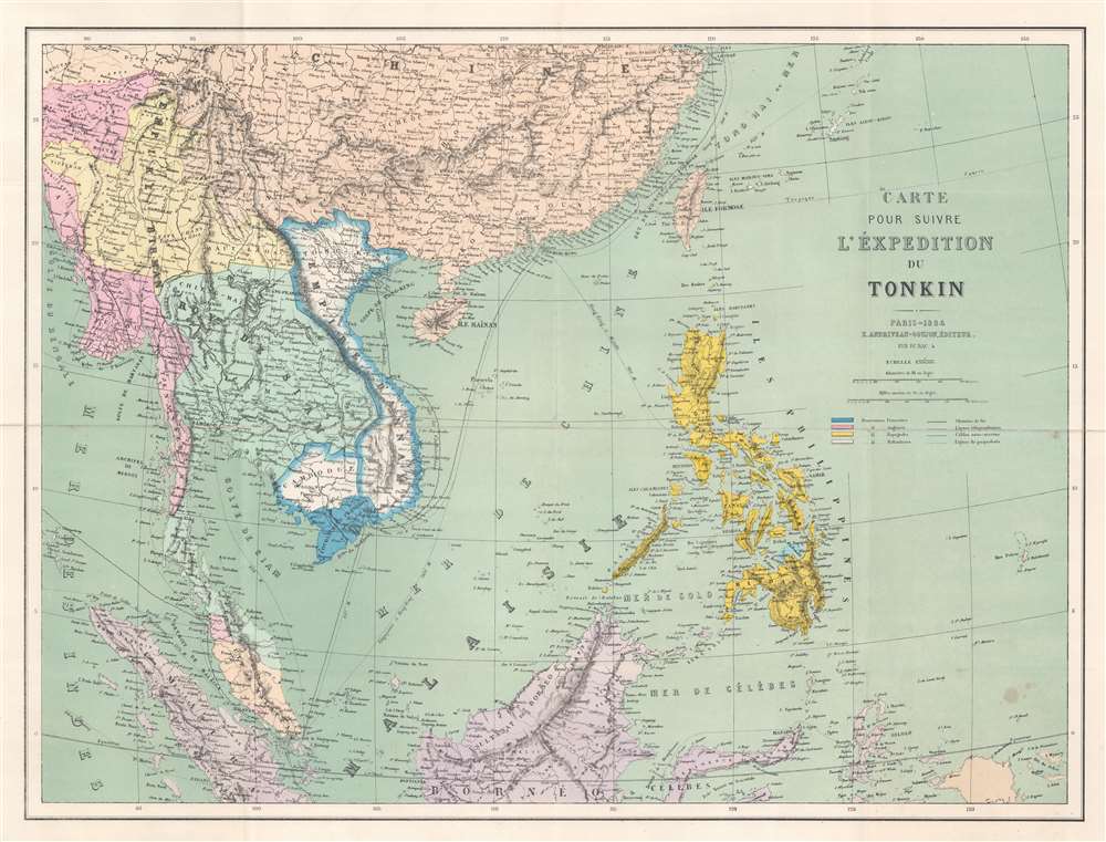 Carte pour suivre l'Éxpedition du Tonkin. - Main View