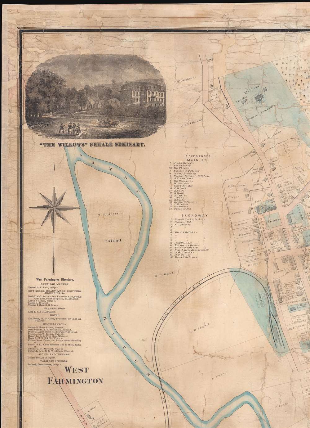 Map of Farmington Maine. - Alternate View 2