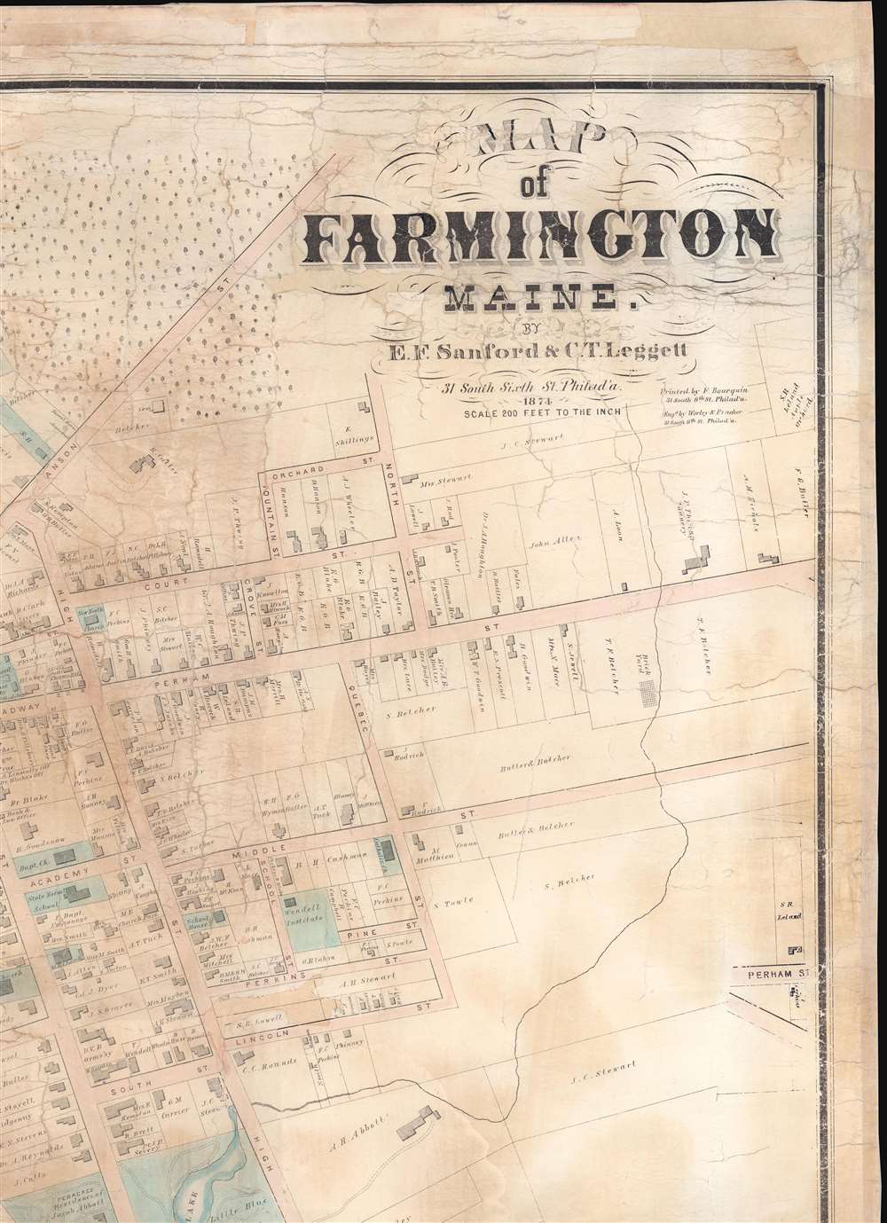Map of Farmington Maine. - Alternate View 3